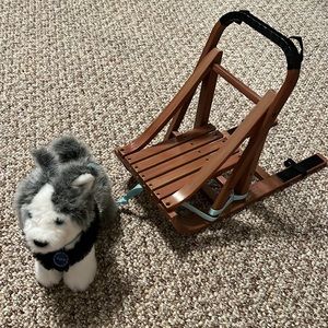 American Girl Doll Dog Sled